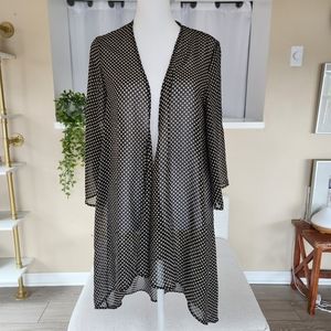 V Neck Blouse, 3/4 Sleeve Split Loose Fit Casual Beachwear Cover Up Shirt Size S